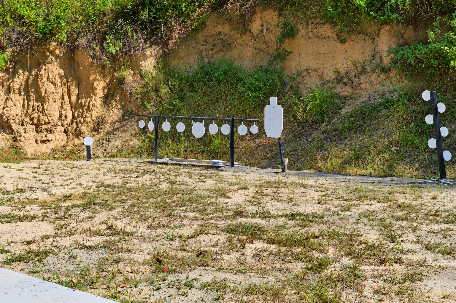 Steel silhouettes, falling plates, and a dueling tree in the Lewis Creek pistol bay
